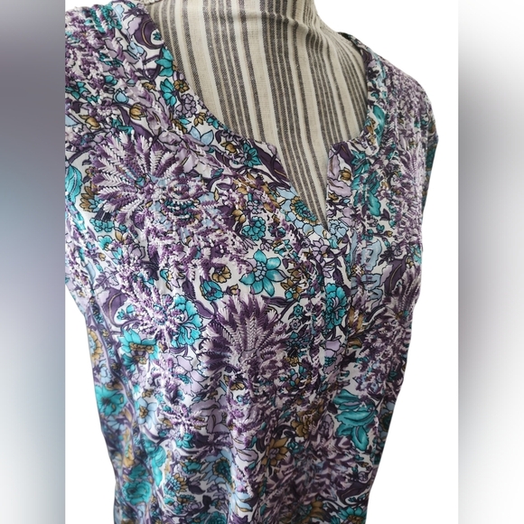 Soft Surroundings Tunic Dress Floral Embroidered Johnny Was Style Top S - Picture 2 of 4